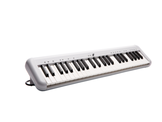 a piano keyboard with a cord