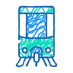 funicular transport vehicle doodle icon sketch vector. funicular transport vehicle sign. isolated symbol illustration