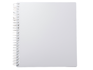a white spiral notebook with metal spirals