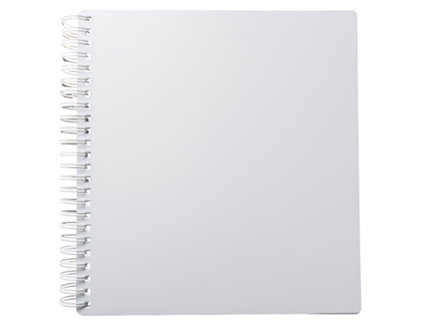 a white spiral notebook with metal spirals