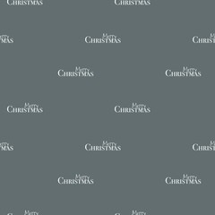 Merry Christmas message holiday craft paper, grey wrapping paper design, seamless pattern