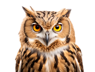 a close up of an owl