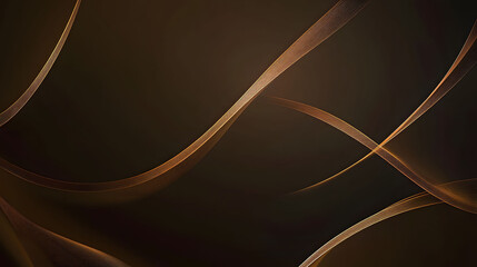 Fototapeta premium Elegant brown and gold vector presentation background design, ideal for corporate use, featuring intricate lines and ample copy space