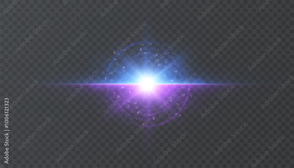 Aufkleber bright abstract light effect with rays and glare, and energy explosion effect for vector illustratio
