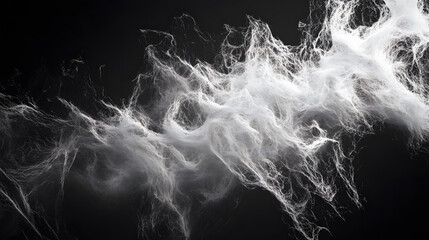 Digital Decay, A striking visual of white dips against a black backdrop, embodying chaos and clarity in a flat 2D composition.