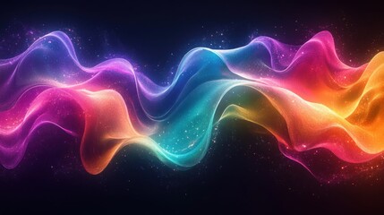 Obraz premium Abstract Rainbow Waves