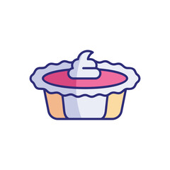 Pumpkin Pie vector icon