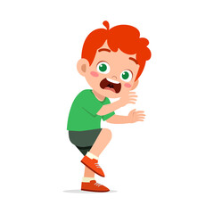 little kid screaming because of scared