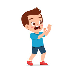 little kid screaming because of scared