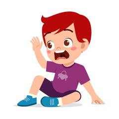 little kid screaming because of scared