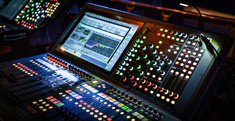Professional sound and volume adjusting mixer control
