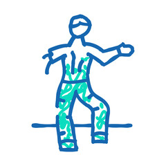 scary zombie doodle icon sketch vector. scary zombie sign. isolated symbol illustration