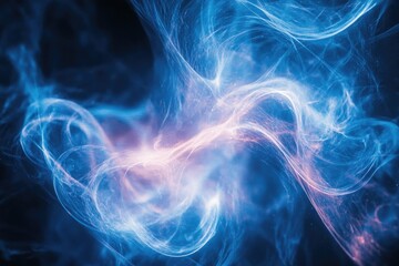 Obraz premium Blue Pink Smoke Close Up