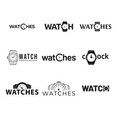 Set of Watch, watches logo design