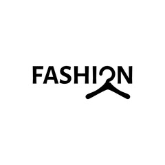 Hanger or Fashion text Logo design vector