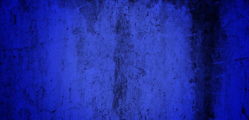 long background of cracked wall blue color,Black blue stone background. Toned rock texture. Wide banner. Dark grunge background with copy space for design.