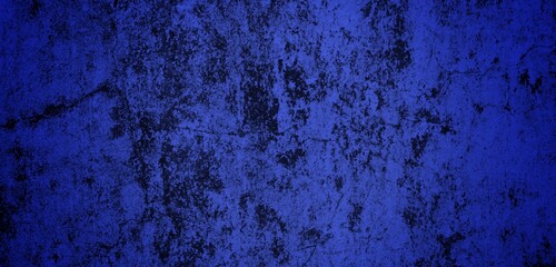 long background of cracked wall blue color,Black blue stone background. Toned rock texture. Wide banner. Dark grunge background with copy space for design.
