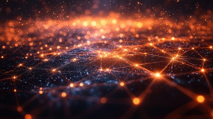 Obraz premium Abstract Network of Connected Lights