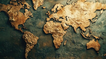 Obraz premium World Map on Wall