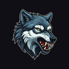 An esports-style illustration featuring an angry wolf head logo © Shamim Akhtar