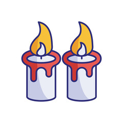 Candles vector icon