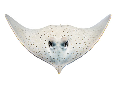 a stingray with a white spot on it