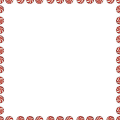 Red white circle candy winter season illustration on transparent background