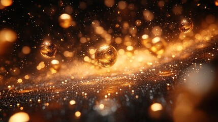 Naklejka premium Golden Lights and Glitter