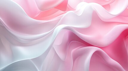 Fototapeta premium Wavy green and white line background with a glass texture