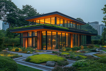 Obraz premium Natural-inspired architecture connecting with the environment