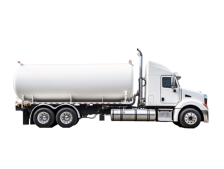 a white truck with a tank on it