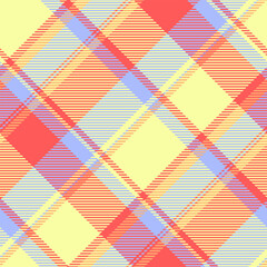 Crease fabric tartan texture, sparse pattern vector seamless. Sexy textile plaid check background in lime and red colors.