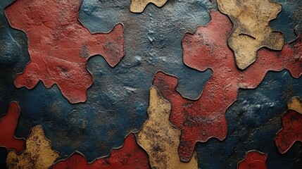 Fototapeta premium Colorful Peeling Paint Texture on an Old Wall