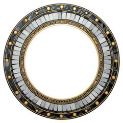 Obraz premium PNG Circle green art nouveau white background architecture photography.