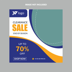 Clearance Sale Banner Template Design. vector illustration