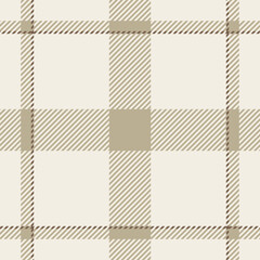 Uk seamless background vector, october tartan pattern plaid. Traditional textile check fabric texture in white and pastel colors.