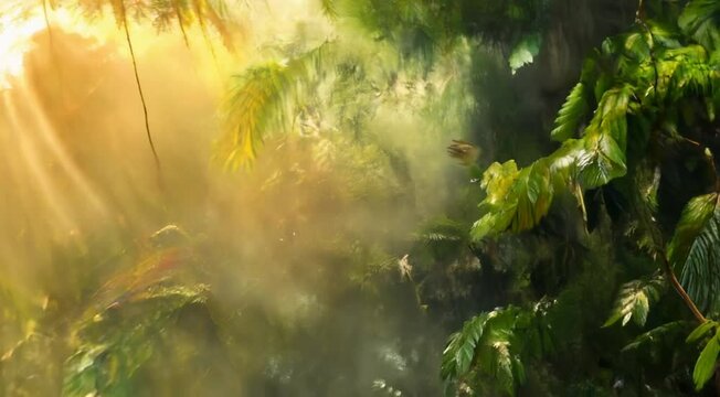 drone flying on the Amazon rain forest