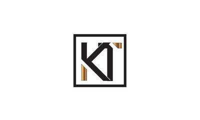 KT, TK, K, T Abstract Letters Logo Monogram	