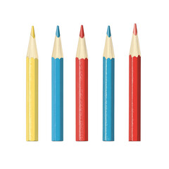 Five Colored Pencils in a Row
