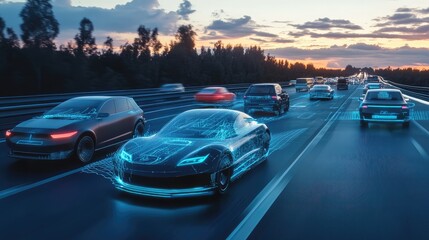 Obraz premium traffic at night