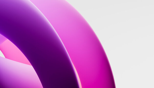 3D rendering of purple curves against white background