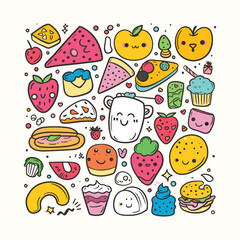 Food Hand Drawn Doodle Vector Design