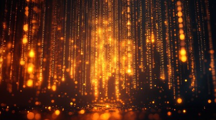 Naklejka premium Golden Rain of Light