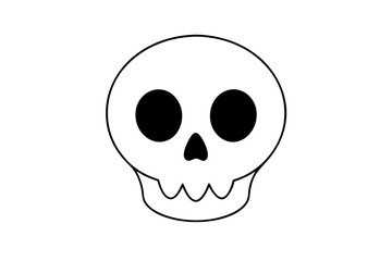 halloween skull silhouette vector