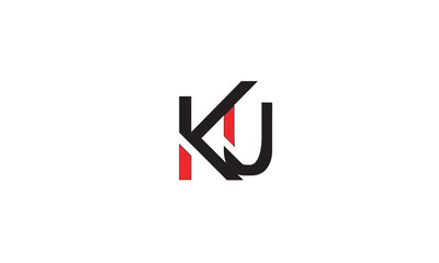 KU, UK, K, U Abstract Letters Logo Monogram