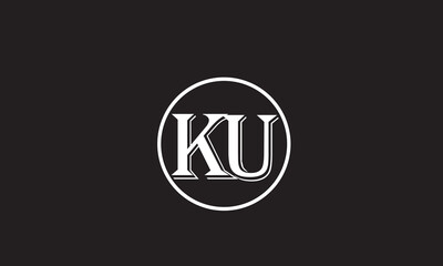 KU, UK, K, U Abstract Letters Logo Monogram