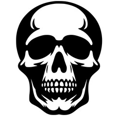Spooky skull silhouette
