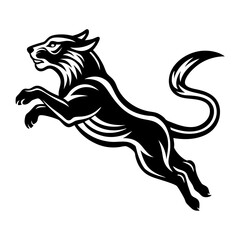 animal jumping logo icon with Transparent Background Clipart