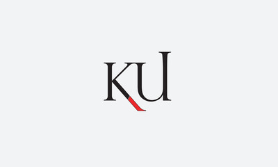 KU, UK, K, U Abstract Letters Logo Monogram