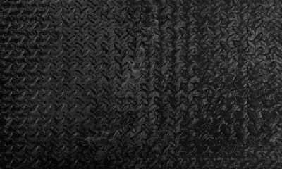 Fototapeta premium Black Metal Diamond Plate Texture Background.